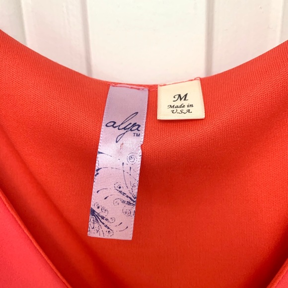 Francesca’s Alya Coral Fit and Flare Dress - Picture 3 of 3